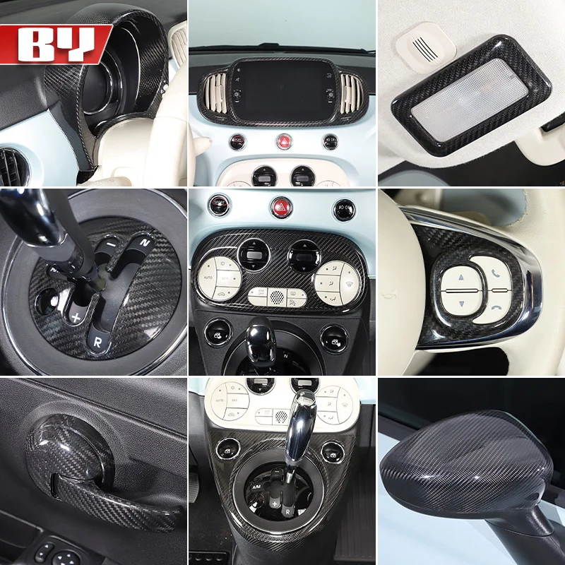 For Fiat 500 2016-2025 Real Hard Carbon Fiber Sticker Car AC Frame,gear panel,Steering Wheel Bottom Interior Accessories
For Fiat 500 2016-2025 Real Hard Carbon Fiber Sticker Car AC Frame,gear panel,Steering Wheel Bottom Interior Accessories