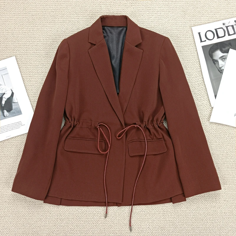 Silk-like Blazers Set Autumn Collection Fashion Light Luxury Office Wear Solid Waist-tied Suit for Women Trousers Drawstring
Silk-like Blazers Set Autumn Collection Fashion Light Luxury Office Wear Solid Waist-tied Suit for Women Trousers Drawstring