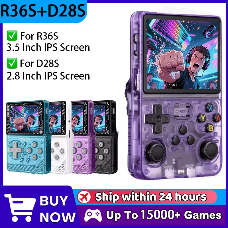 AISLPC R36S Retro Handheld Game Console Linux System 3.5 Inch IPS Screen D28S Portable Pocket Video Player Joystick Kids Gift
AISLPC R36S Retro Handheld Game Console Linux System 3.5 Inch IPS Screen D28S Portable Pocket Video Player Joystick Kids Gift