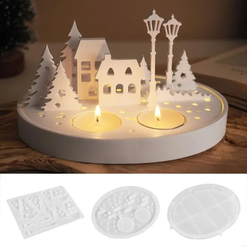 Y55F Flexible Silicone Mold Set for DIY Street Scene Holders and Night Lights with Trees and Houses Designs
Y55F Flexible Silicone Mold Set for DIY Street Scene Holders and Night Lights with Trees and Houses Designs