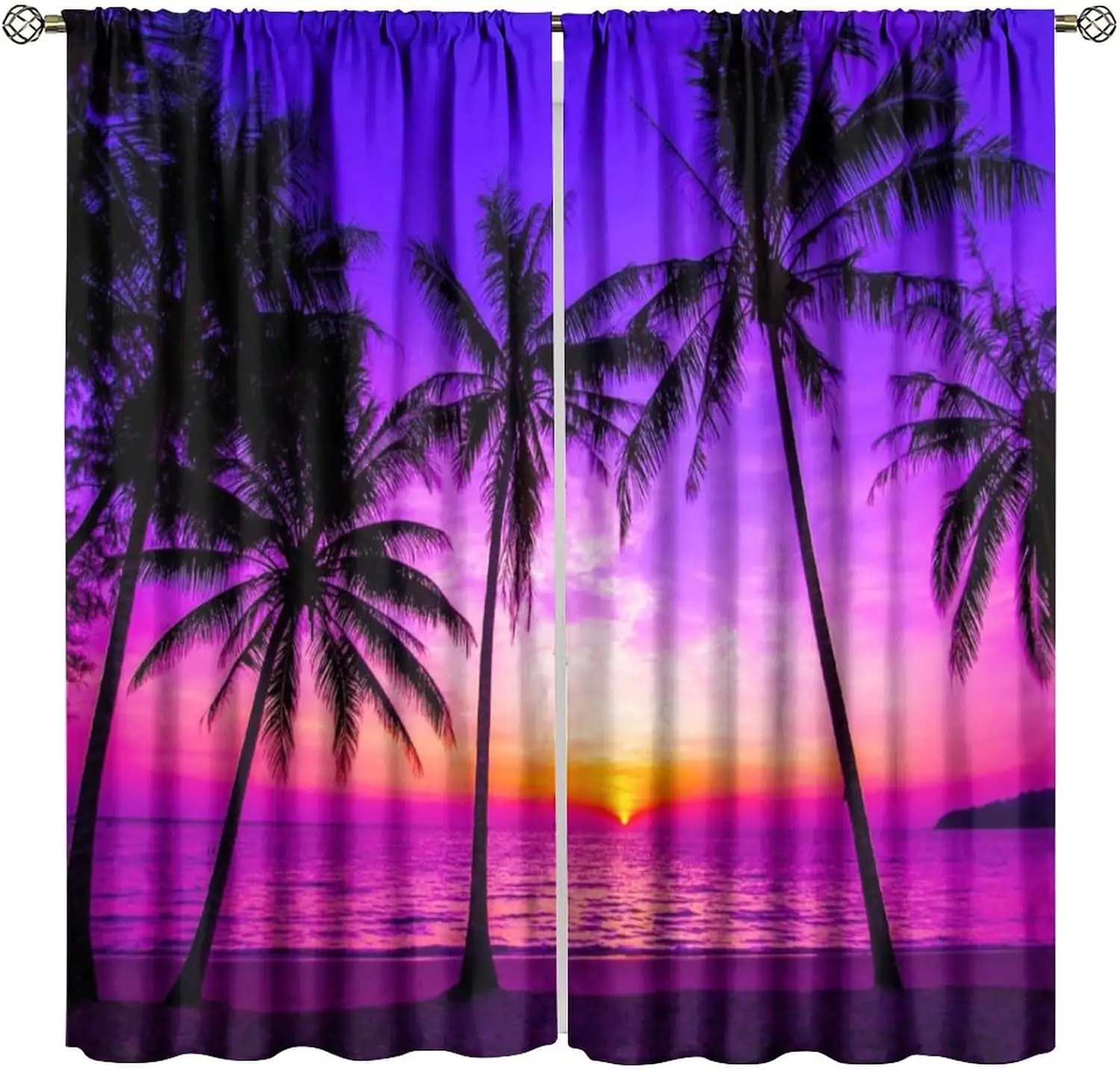 Purple Sunset Palm Tree Curtain Tropical Beach Print Exotic Scenery Window Treatment for Home Decoration
Purple Sunset Palm Tree Curtain Tropical Beach Print Exotic Scenery Window Treatment for Home Decoration