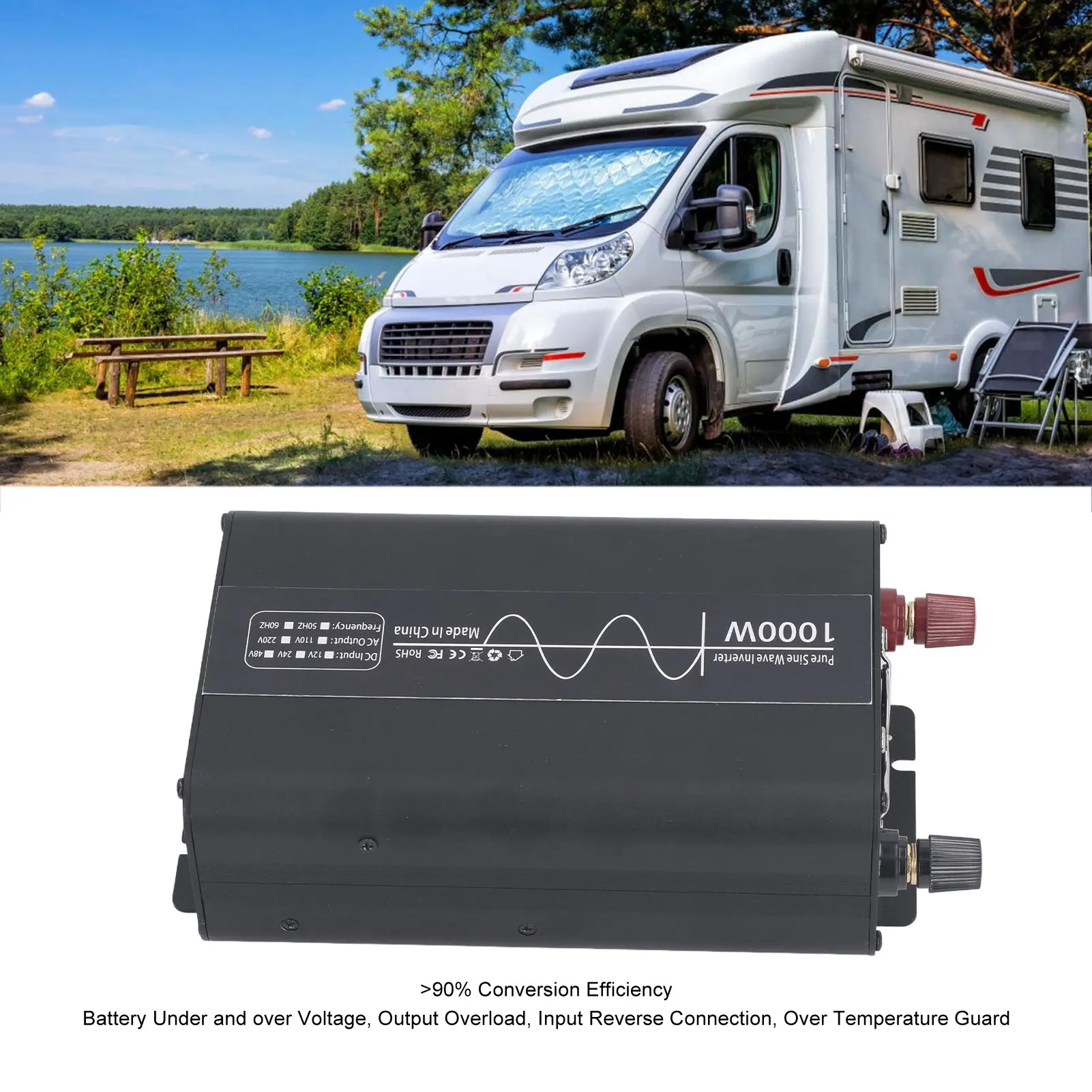 Инвертор постоянного тока 48 В в переменный ток 220 В, корпус из алюминиевого сплава, пиковая мощность 1500 Вт, более 90% эффективности, преобразователь напряжения 1000 Вт для цифровой камеры ноутбука
Инвертор постоянного тока 48 В в переменный ток 220 В, корпус из алюминиевого сплава, пиковая мощность 1500 Вт, более 90% эффективности, преобразователь напряжения 1000 Вт для цифровой камеры ноутбука