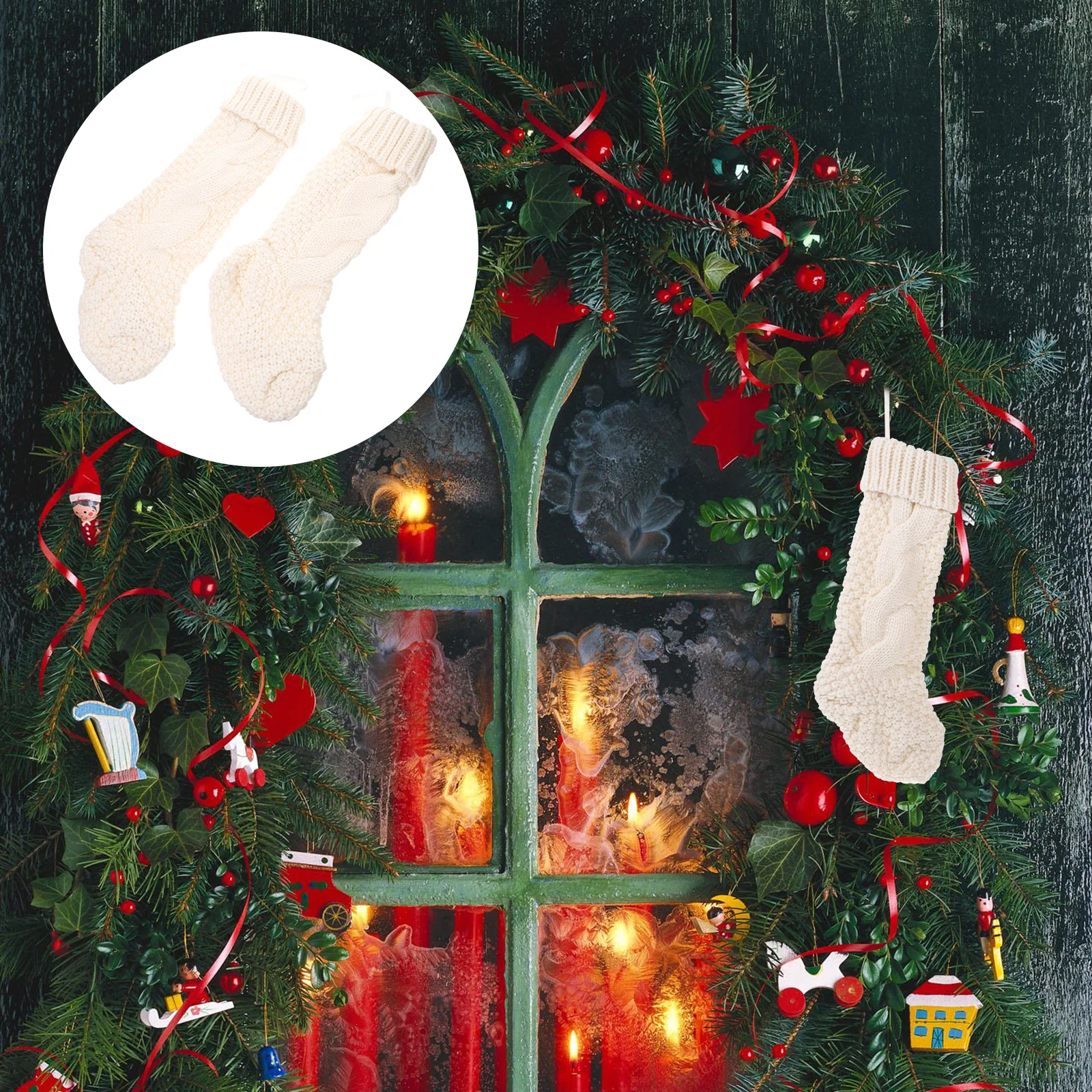 2Pcs Christmas Socks Gift Bags Tree nament Lattice Plus Xmas Stocking Baby Festive Design Hanging Decor Treat Bags Bag
2Pcs Christmas Socks Gift Bags Tree nament Lattice Plus Xmas Stocking Baby Festive Design Hanging Decor Treat Bags Bag