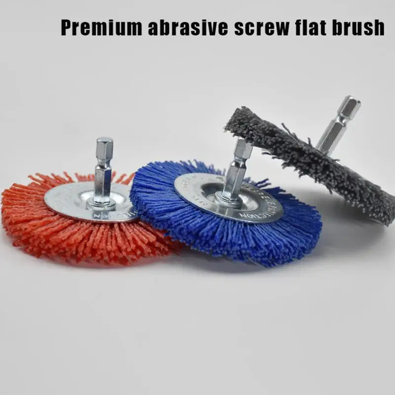 Nylon Abrasive Brush Grit 80/120/240 Flat Abrasive Wheel Brush 1/4" Shank for Drill Rotary Tool Remove Rust/Paint
Nylon Abrasive Brush Grit 80/120/240 Flat Abrasive Wheel Brush 1/4" Shank for Drill Rotary Tool Remove Rust/Paint