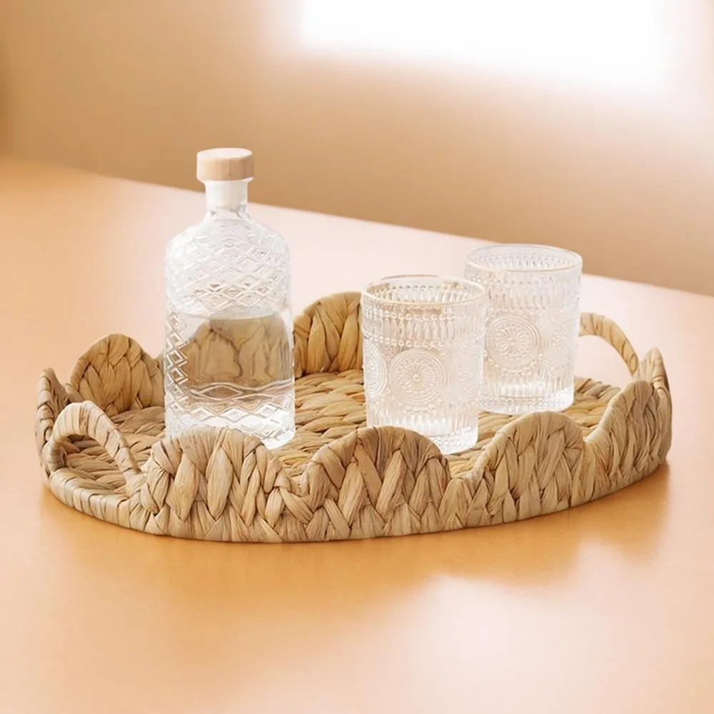 Wicker Serving Tray Woven Rattan Handle Organizer Tray Outdoor Serving Basket Table Decor
Wicker Serving Tray Woven Rattan Handle Organizer Tray Outdoor Serving Basket Table Decor