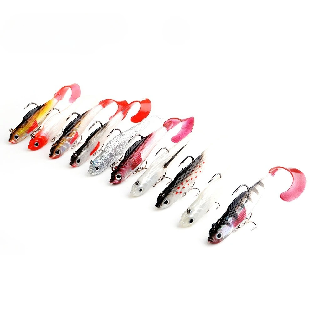 Weighted Curly Tail Soft Fishing Lure 8cm 10cm Glow Artificial Bait With Treble Hook Freshwater Saltwater Fishing Tackle
Weighted Curly Tail Soft Fishing Lure 8cm 10cm Glow Artificial Bait With Treble Hook Freshwater Saltwater Fishing Tackle
