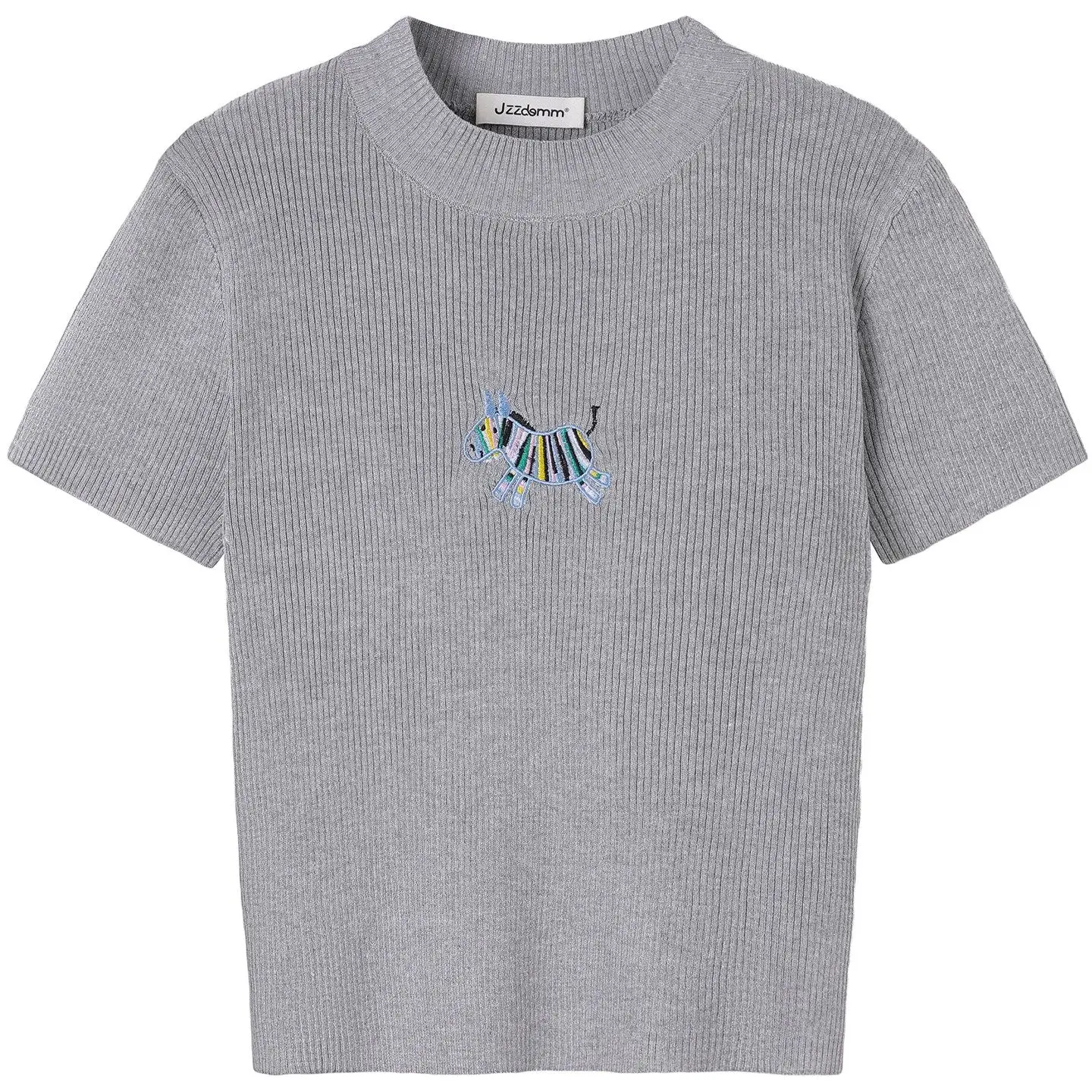 Summer Korean Embroidery Cartoon Pony Women's Knitted T-shirt Comfortable and Breathable Round Neck Short Sleeve Fashion Top
Summer Korean Embroidery Cartoon Pony Women's Knitted T-shirt Comfortable and Breathable Round Neck Short Sleeve Fashion Top