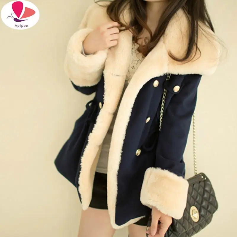 Colleage Girls Office Lady Short Women Wool Coat Double Breasted Winter Jacket Loose Solid Cashmere Coat Jackets
Colleage Girls Office Lady Short Women Wool Coat Double Breasted Winter Jacket Loose Solid Cashmere Coat Jackets