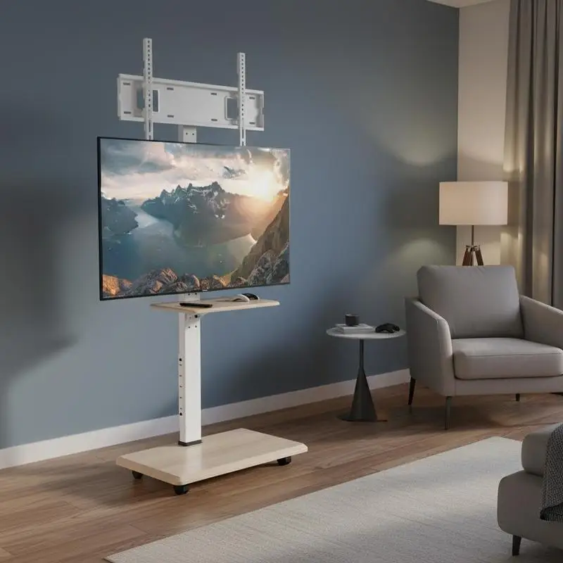 Movable Television Trolley 32-70 Inch For Corner Bedroom Patio, Swivel Height Adjustable Mount Media Shelf 88lbs Capacity VESA 600x400mm
Movable Television Trolley 32-70 Inch For Corner Bedroom Patio, Swivel Height Adjustable Mount Media Shelf 88lbs Capacity VESA 600x400mm