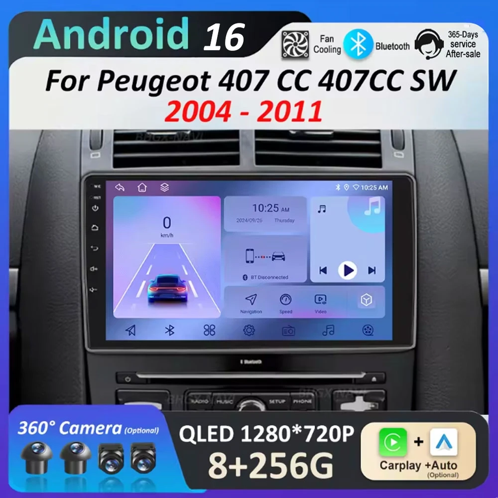 Автомобильный мультимедийный плеер на Android 16 для Peugeot 407 CC 407CC SW 2004-2011 с GPS-навигацией, Wi-Fi, DSP и стереосистемой
Автомобильный мультимедийный плеер на Android 16 для Peugeot 407 CC 407CC SW 2004-2011 с GPS-навигацией, Wi-Fi, DSP и стереосистемой
