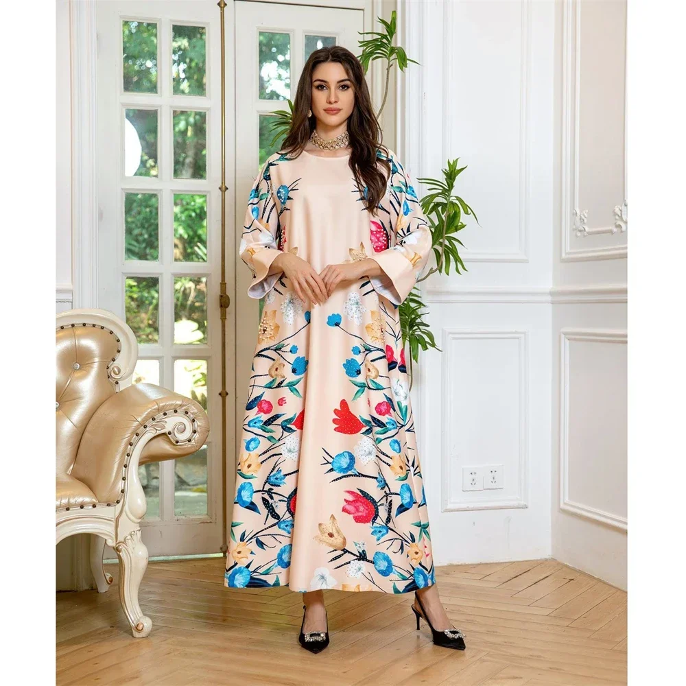 Eid Party Morocco Abaya Muslim Women Floral Print Long Maxi Dress Turkey Kaftan Arab Gown Ramadan Dubai Jalabiya Vestidos Caftan
Eid Party Morocco Abaya Muslim Women Floral Print Long Maxi Dress Turkey Kaftan Arab Gown Ramadan Dubai Jalabiya Vestidos Caftan