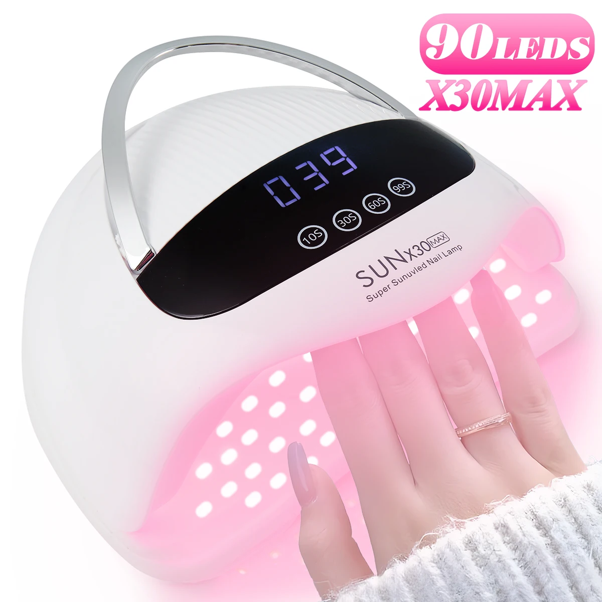 90 LEDs Professional Nail Lamp LED UV Lamp SUN X30 for Nails Gel Polish Dryer Light Nail Art Accessories Curing All Gel Nail
90 LEDs Professional Nail Lamp LED UV Lamp SUN X30 for Nails Gel Polish Dryer Light Nail Art Accessories Curing All Gel Nail