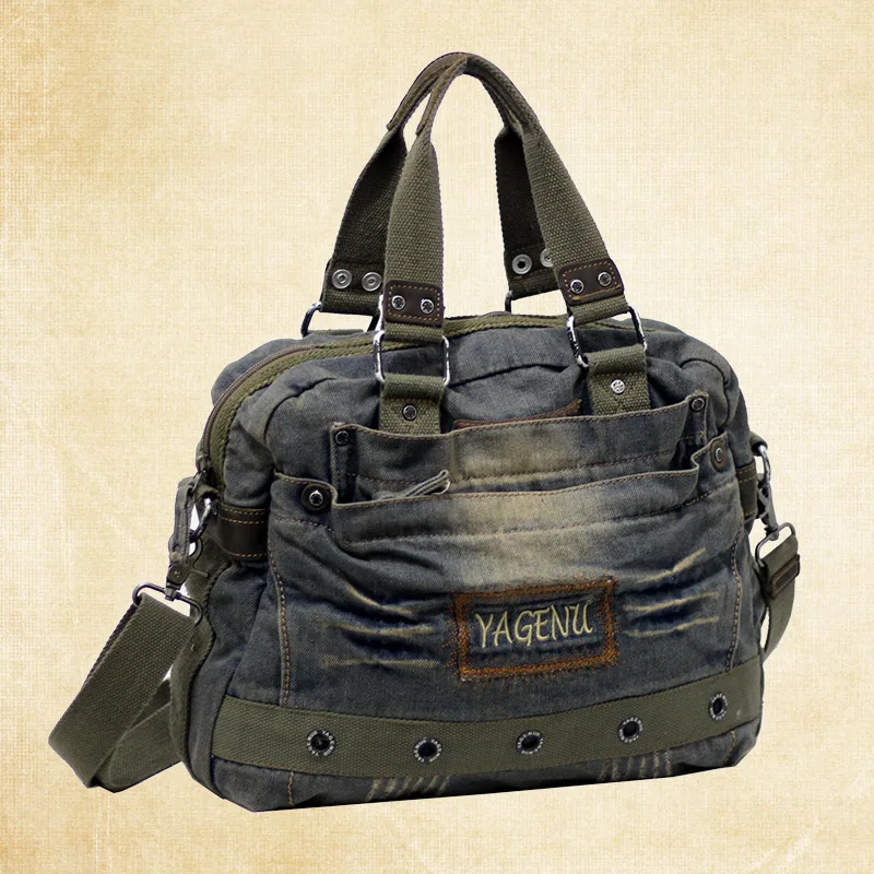 Men's Canvas Shoulder Bag Denim Crossbody Bag Retro Handbag Backpack Casual Commuter Bag Work Bag for Youth with Zipper
Men's Canvas Shoulder Bag Denim Crossbody Bag Retro Handbag Backpack Casual Commuter Bag Work Bag for Youth with Zipper
