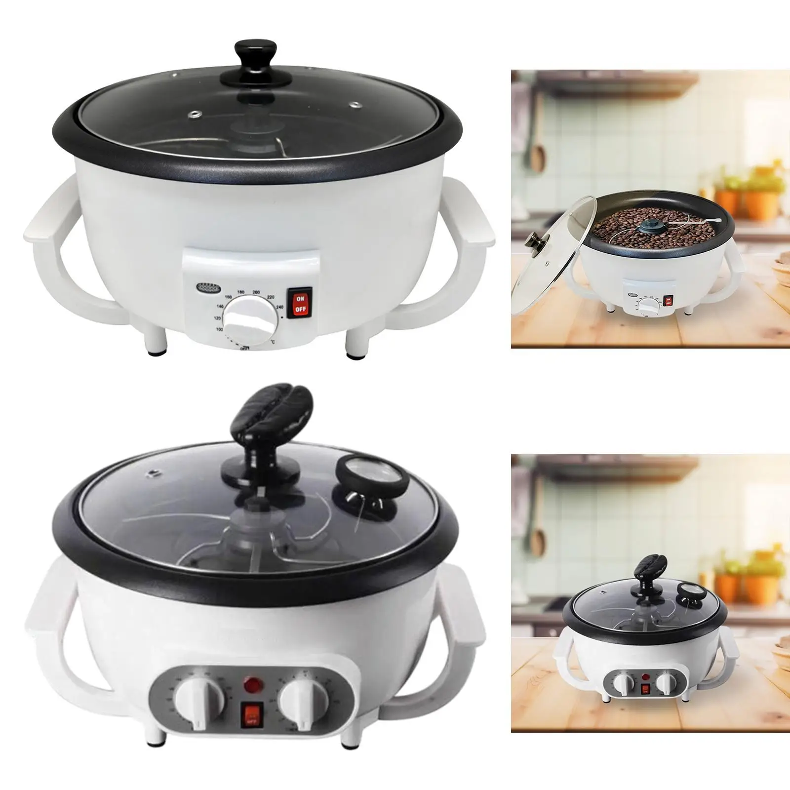 Electric Coffee Bean Roaster Beginner 110V 0-240°C Temperature Adjustment Multifunctional Nonstick for Baking Cafe Popcorn Shop
Electric Coffee Bean Roaster Beginner 110V 0-240°C Temperature Adjustment Multifunctional Nonstick for Baking Cafe Popcorn Shop