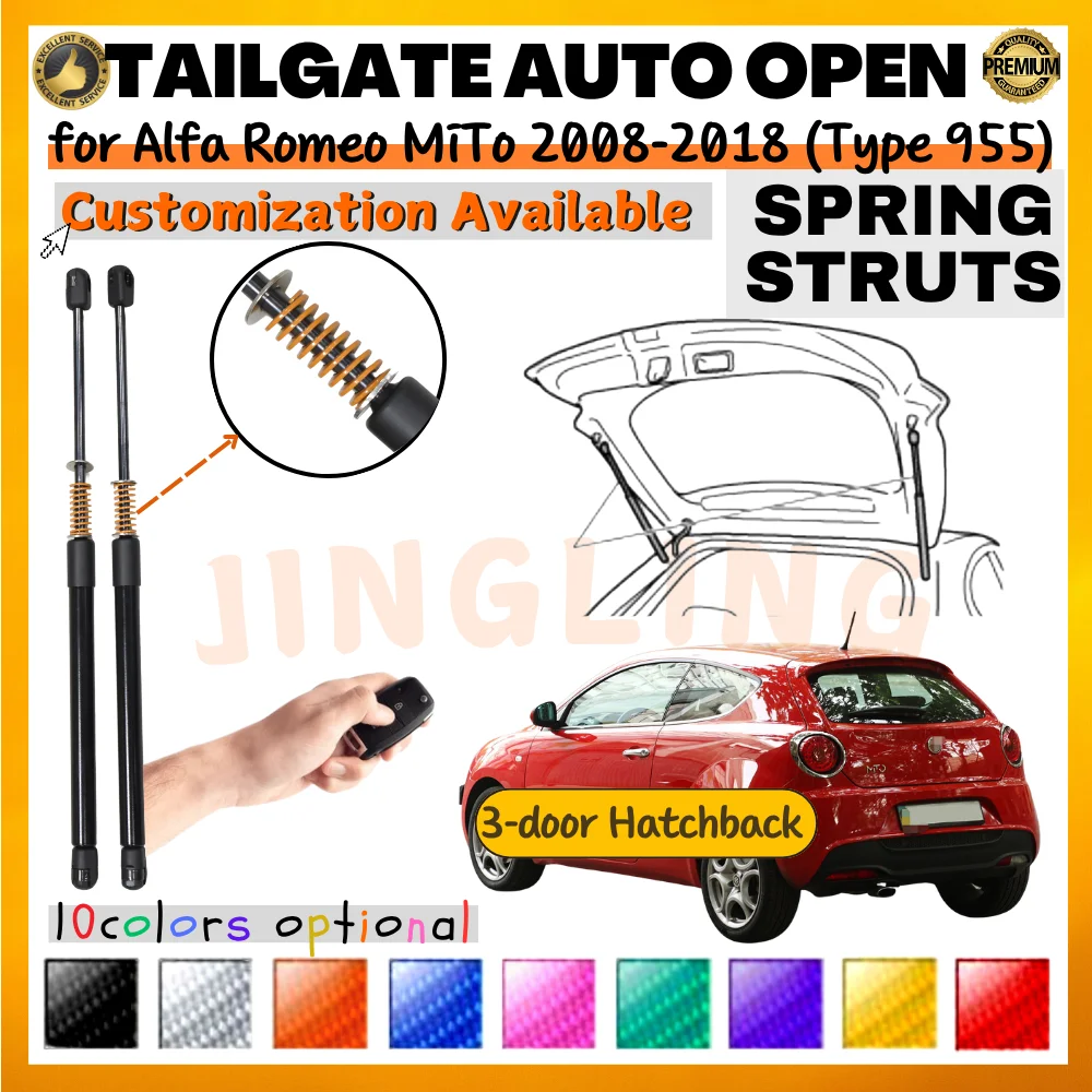 Qty(2) Trunk Struts with Spring for Alfa Romeo MiTo 2008-2018 3-door Hatchback Rear Tailgate Boot Lift Supports Shock Absorbers
Qty(2) Trunk Struts with Spring for Alfa Romeo MiTo 2008-2018 3-door Hatchback Rear Tailgate Boot Lift Supports Shock Absorbers