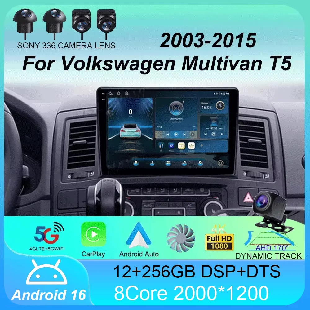 Car Radio Android 16 Carplay Auto For Volkswagen Multivan T5 2003 - 2015 Multimedia Video Player GPS Navigation Stereo Head Unit
Car Radio Android 16 Carplay Auto For Volkswagen Multivan T5 2003 - 2015 Multimedia Video Player GPS Navigation Stereo Head Unit