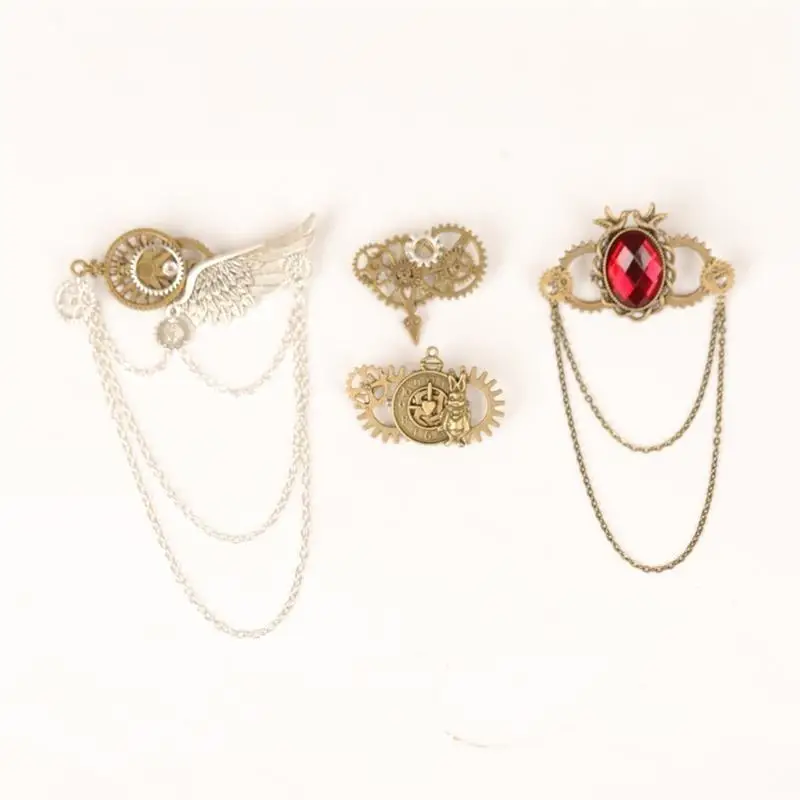 39BB Antique Steampunk Brooch Pin for Women Men Elegant Punk Gears Brooch Lapel Pin Dress Shirt Corsage Pin Decorations
39BB Antique Steampunk Brooch Pin for Women Men Elegant Punk Gears Brooch Lapel Pin Dress Shirt Corsage Pin Decorations
