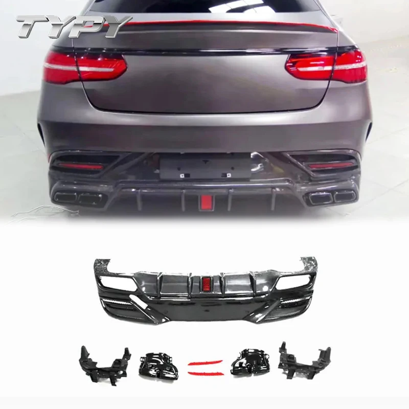 Car Modified Body Kit Carbon Fiber Rear Bumper Lip Diffuser Spoiler with LED Light For Mercedes Benz GLE63 AMG Sport 2016-2019
Car Modified Body Kit Carbon Fiber Rear Bumper Lip Diffuser Spoiler with LED Light For Mercedes Benz GLE63 AMG Sport 2016-2019