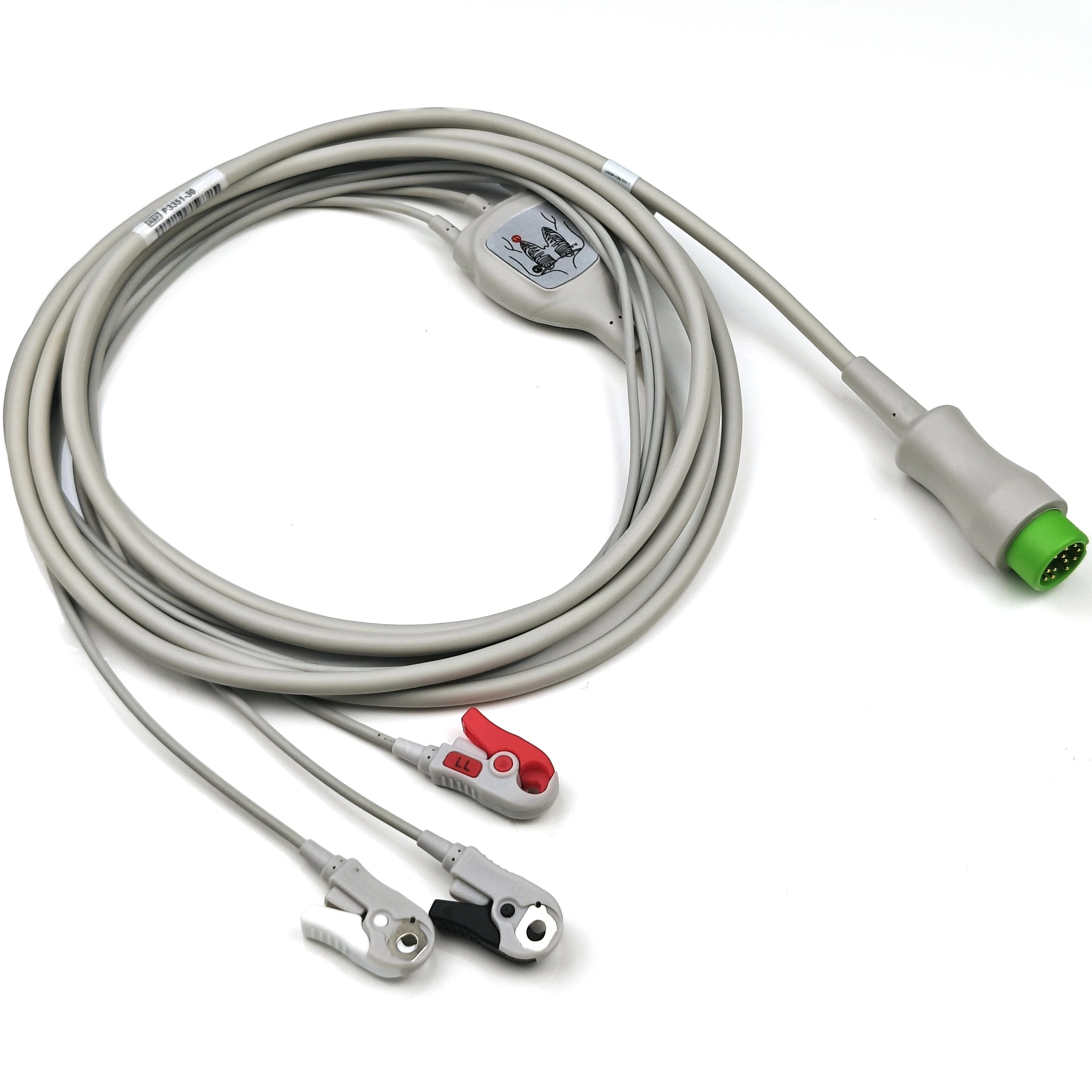Compatible Mindra BeneView T5 Direct Connect ECG Cable 3 Lead Pinch AHA P3351-30
Compatible Mindra BeneView T5 Direct Connect ECG Cable 3 Lead Pinch AHA P3351-30