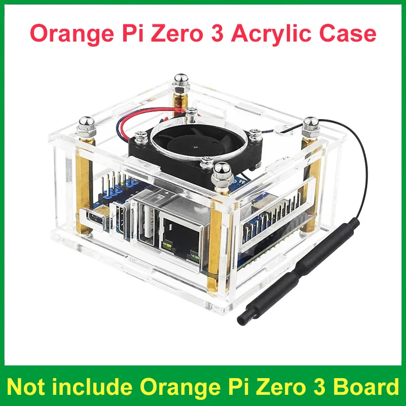 Акриловый корпус Orange Pi Zero 3, прозрачный корпус с охлаждающим вентилятором, прозрачный корпус для Orange Pi Zero 3
Акриловый корпус Orange Pi Zero 3, прозрачный корпус с охлаждающим вентилятором, прозрачный корпус для Orange Pi Zero 3