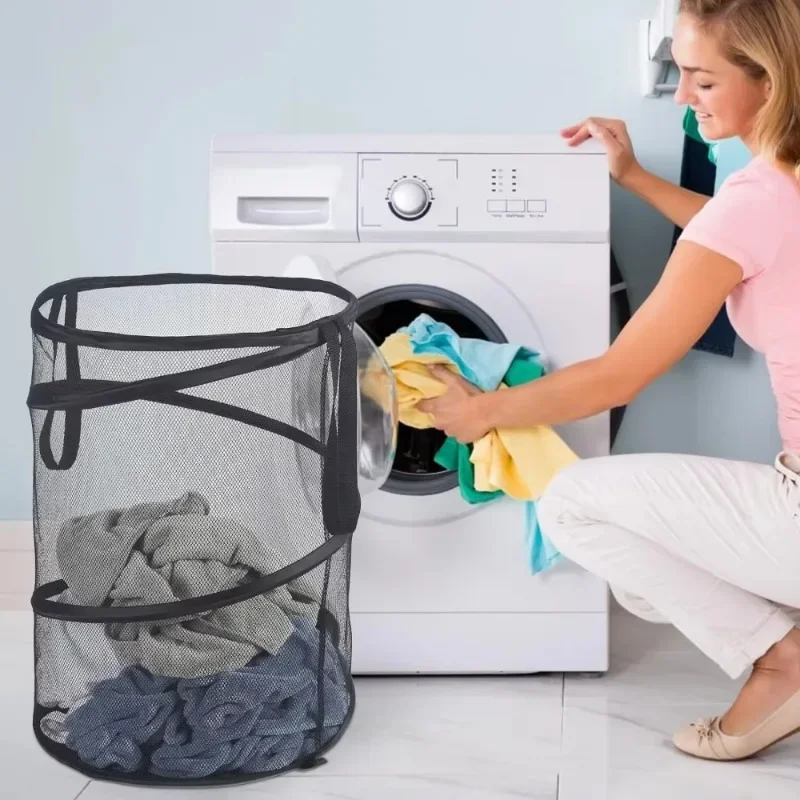 2Pcs 2026 New model Advanced Black Pop Up Laundry Hamper Mesh Collapsible Clothes Storage Basket
2Pcs 2026 New model Advanced Black Pop Up Laundry Hamper Mesh Collapsible Clothes Storage Basket