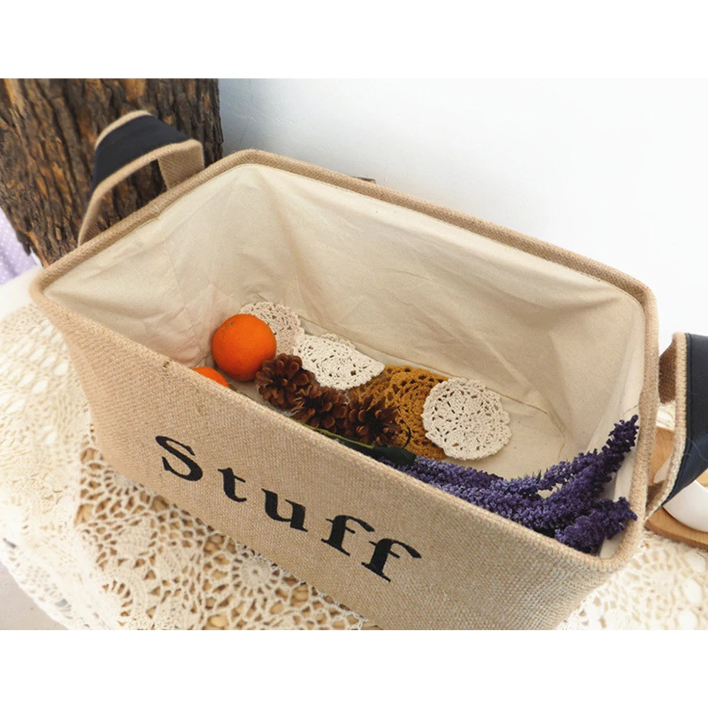 Jute Storage Bins Medium Organizer Baskets Room Playroom Bookshelf Cabinet Collapsible Cotton Basket Handles Multipurpose 
Jute Storage Bins Medium Organizer Baskets Room Playroom Bookshelf Cabinet Collapsible Cotton Basket Handles Multipurpose