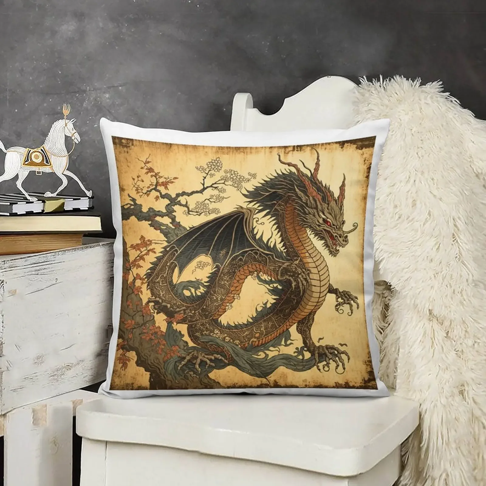 Japanese woodblock dragon 2 Throw Pillow bed pillows Sofa Cushions Cover Cushions New year pillow
Japanese woodblock dragon 2 Throw Pillow bed pillows Sofa Cushions Cover Cushions New year pillow