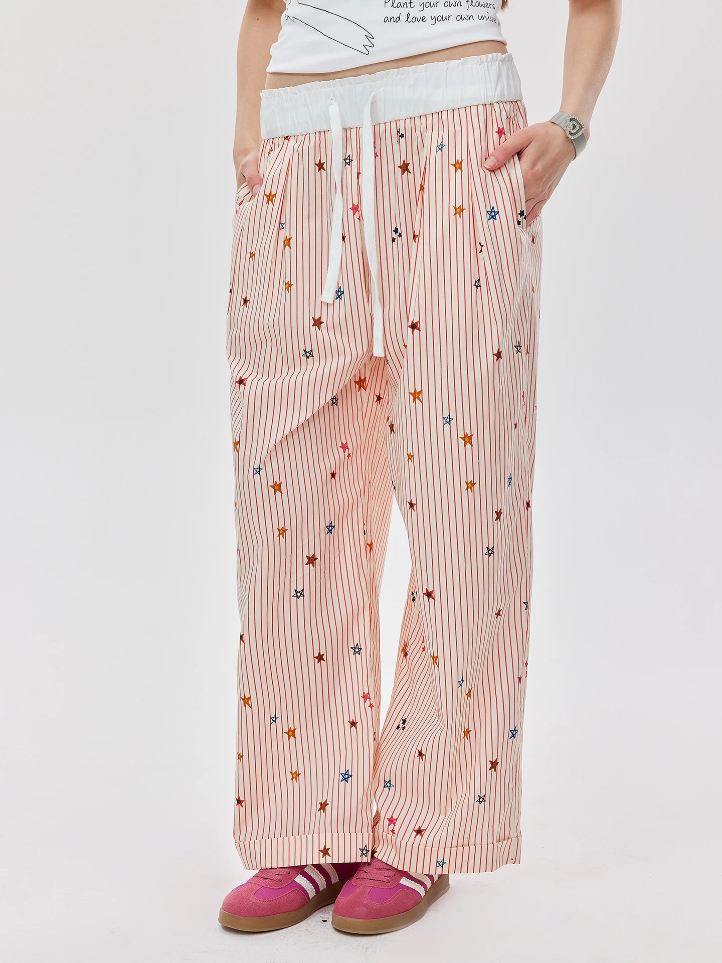 OoofYang Summer Thin Wide Leg Pants Color Block Stripes Elastic Waist Straight Casual Versatile Loose Fit Star Print Casual P...
OoofYang Summer Thin Wide Leg Pants Color Block Stripes Elastic Waist Straight Casual Versatile Loose Fit Star Print Casual P...