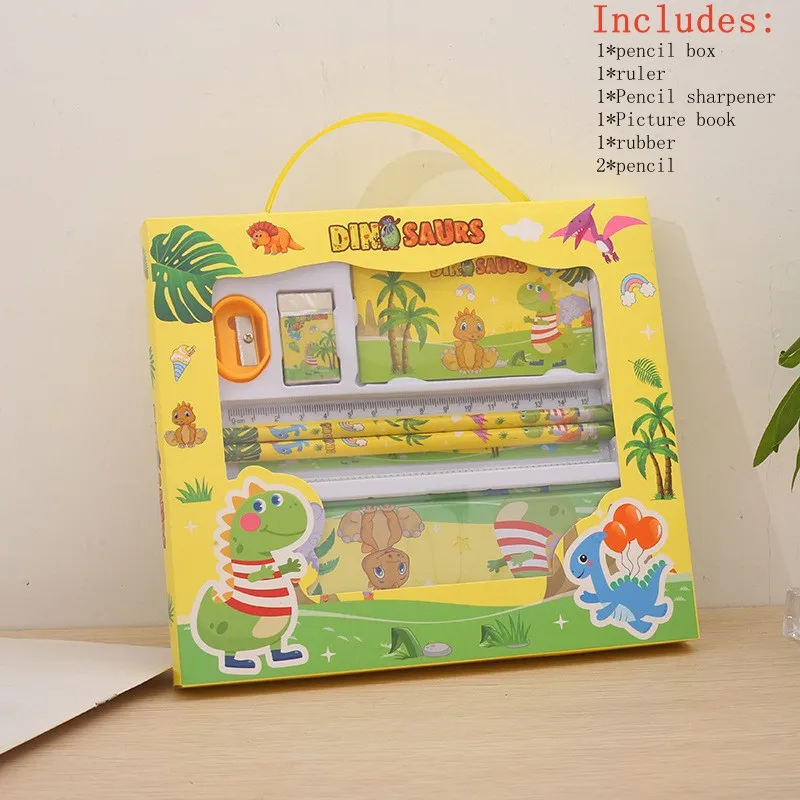 Stationery Gift Cartoon Student Stationery Set Pencil Eraser Ruler Pencil Sharpener Pencil Case Drawing Book Multifunction
Stationery Gift Cartoon Student Stationery Set Pencil Eraser Ruler Pencil Sharpener Pencil Case Drawing Book Multifunction