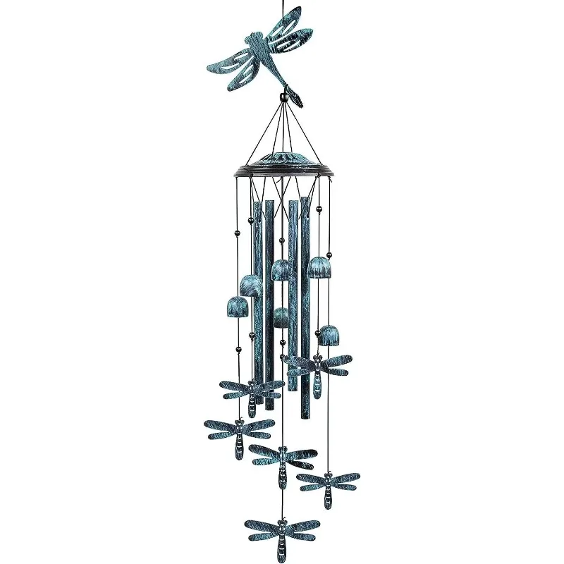 European and American retro animal wrought iron wind chimes home garden decoration dark green outdoor pendant 
European and American retro animal wrought iron wind chimes home garden decoration dark green outdoor pendant