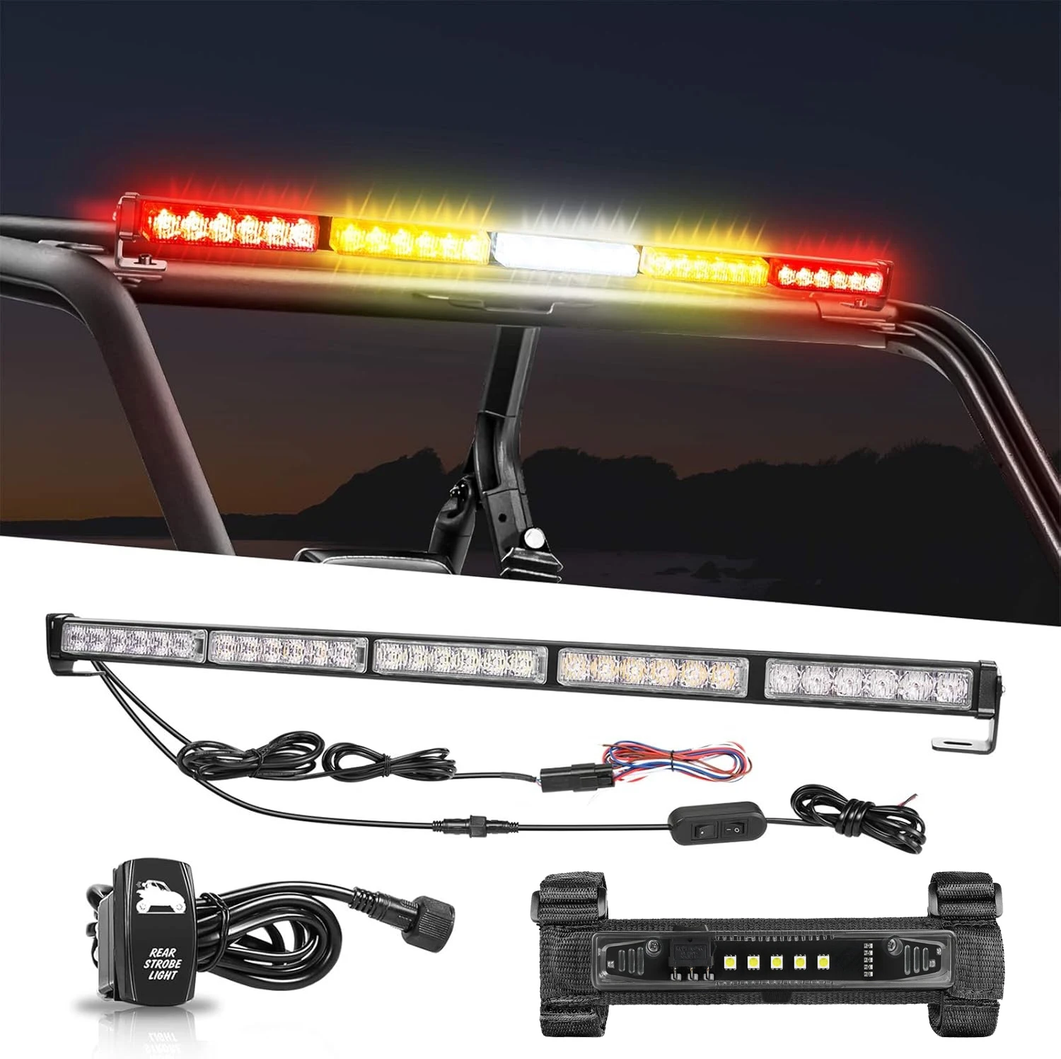 for Polaris Ranger, General, RZR UTV 30inch Rear Chase LED Light Bar Brake Reverse Turn Signal Light + Universal Interior Light
for Polaris Ranger, General, RZR UTV 30inch Rear Chase LED Light Bar Brake Reverse Turn Signal Light + Universal Interior Light