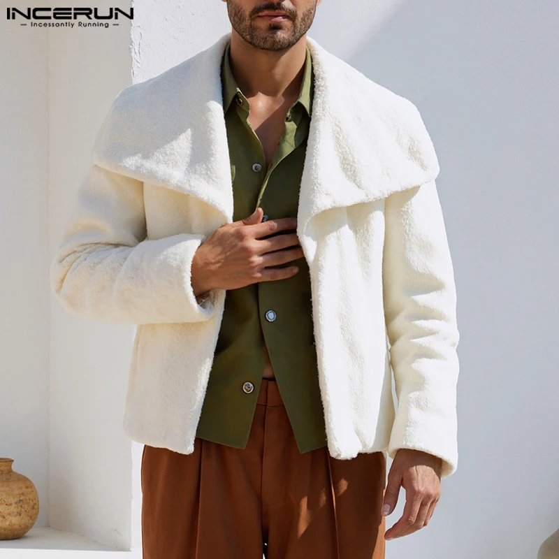 INCERUN Men Jackets Solid Color Plush Lapel Long Sleeve Fashion Male Coats Fleece Streetwear 2025 Open Stitch Casual Jackets Men
INCERUN Men Jackets Solid Color Plush Lapel Long Sleeve Fashion Male Coats Fleece Streetwear 2025 Open Stitch Casual Jackets Men