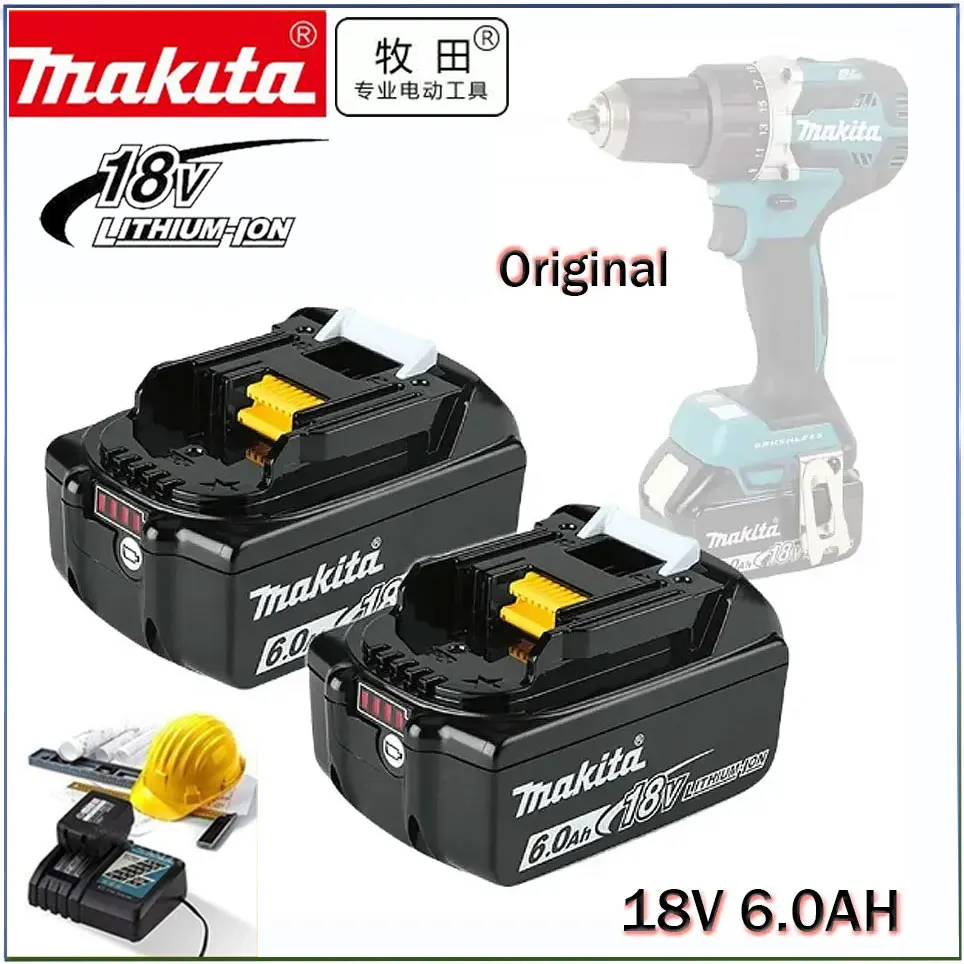 Original Makita6.0ah battery BL1860 BL1850B BL1840 BL1830 screwdriver battery and charger 18v6000mah replace power tool battery
Original Makita6.0ah battery BL1860 BL1850B BL1840 BL1830 screwdriver battery and charger 18v6000mah replace power tool battery