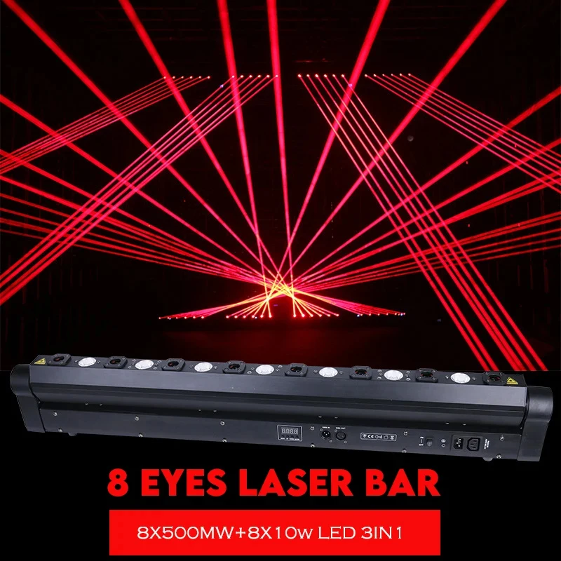 TIITEE Factor 8 Eyes Beam Laser Bar LED Moving Head Stage Lighting Effect for Night Club Professional Disco DJ Light
TIITEE Factor 8 Eyes Beam Laser Bar LED Moving Head Stage Lighting Effect for Night Club Professional Disco DJ Light