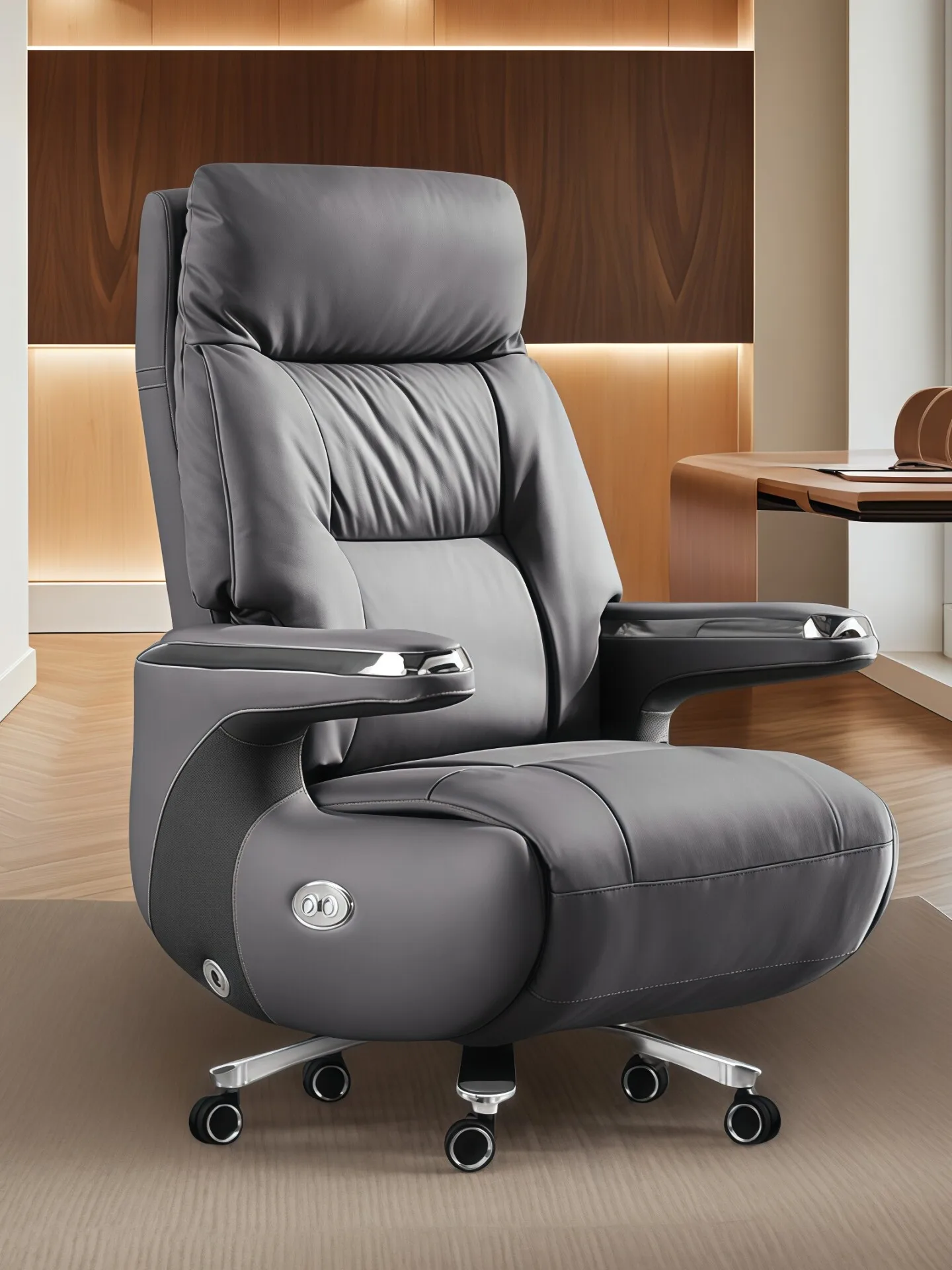 PYJ high-end electric intelligent voice massage leather office reclining lunch break comfortable office chair
PYJ high-end electric intelligent voice massage leather office reclining lunch break comfortable office chair
