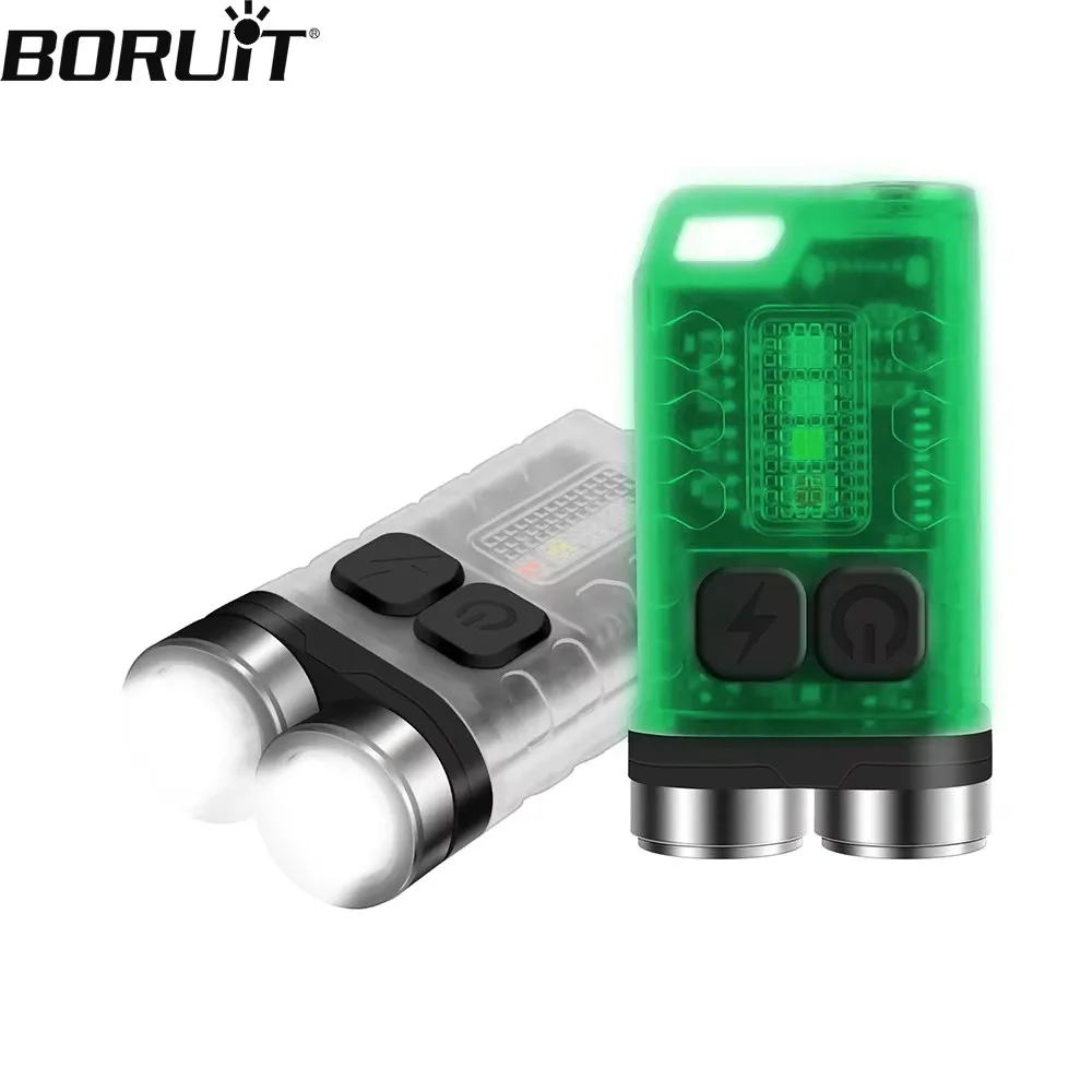 BORUiT V3 Keychain UV LED EDC Flashlight Type-C Rechargeable Work Light Torch with Magnet Waterproof Camping Pocket Lantern
BORUiT V3 Keychain UV LED EDC Flashlight Type-C Rechargeable Work Light Torch with Magnet Waterproof Camping Pocket Lantern
