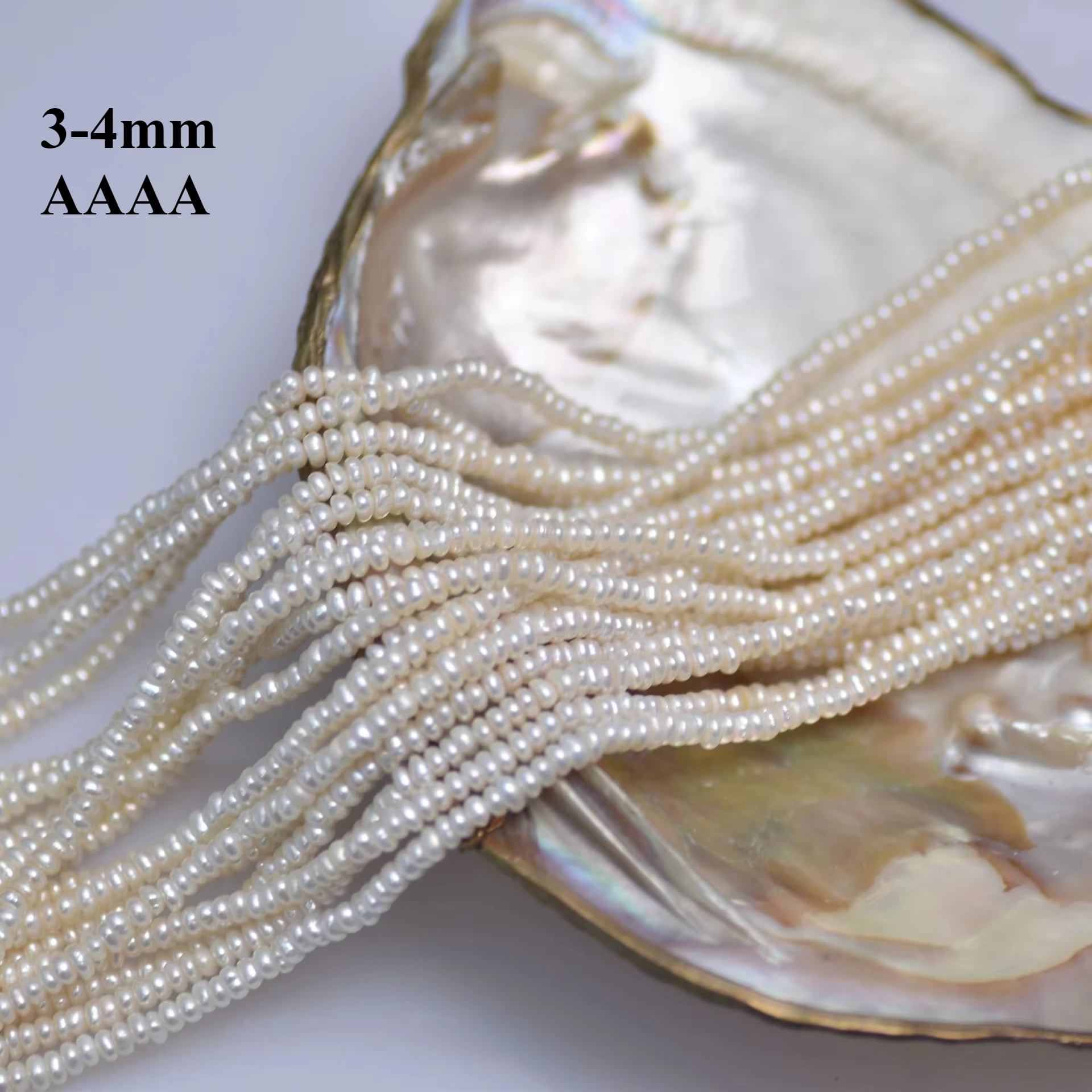 3-4mmAAAA Unblemished Glassy Nacreous Natural Freshwater Flat Pearl Fine Bead Gift Jewelry MakeDIY Necklace Bracelet Accessories
3-4mmAAAA Unblemished Glassy Nacreous Natural Freshwater Flat Pearl Fine Bead Gift Jewelry MakeDIY Necklace Bracelet Accessories