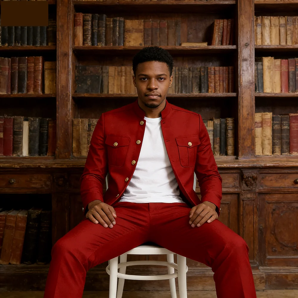 Chic Men's Ternos with Two Pockets Single-breasted Formal Intelligent Casual Made-to-measure Gola Moda Terno Mas
Chic Men's Ternos with Two Pockets Single-breasted Formal Intelligent Casual Made-to-measure Gola Moda Terno Mas