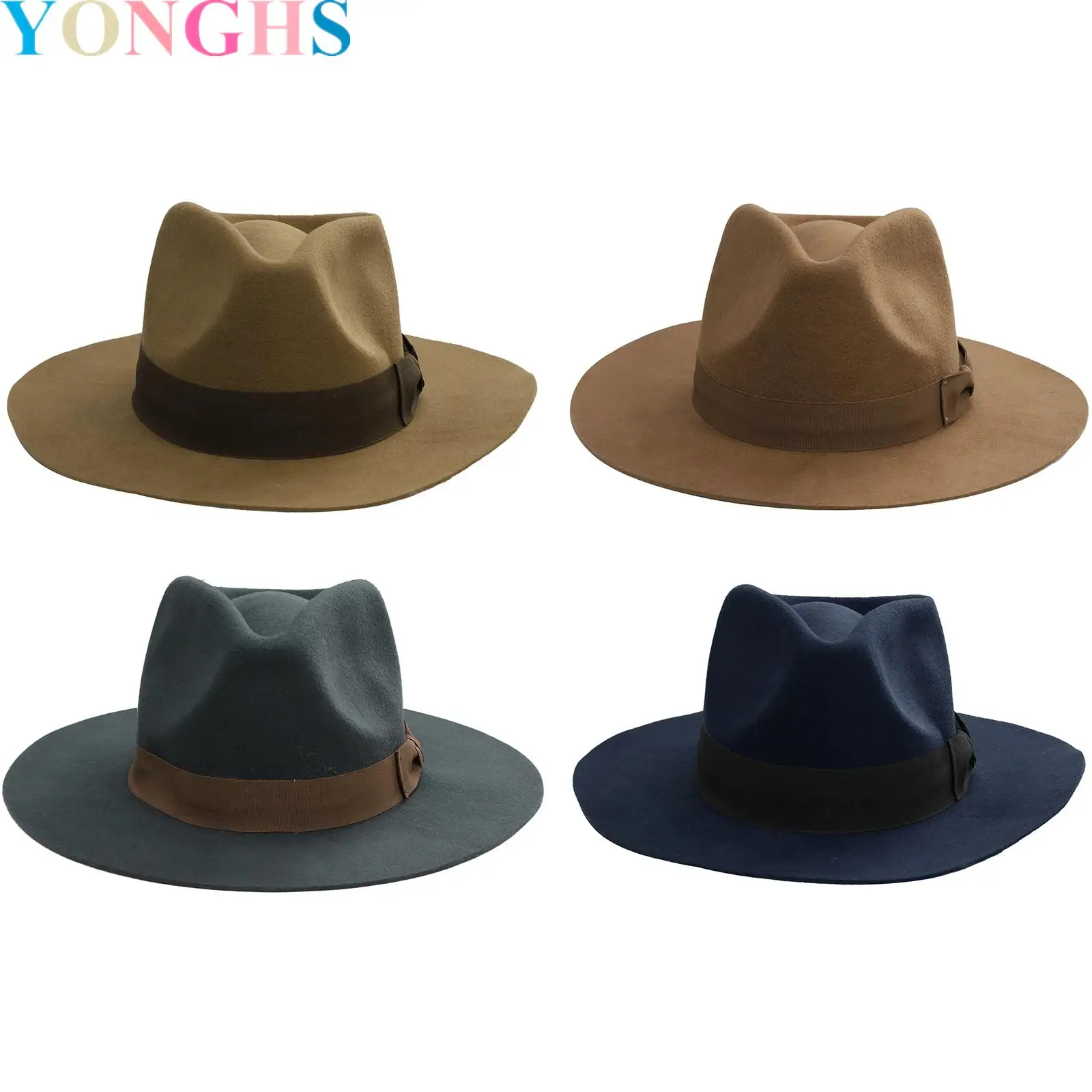 Halloween Cosplay Western Cowboy Hat Wide Brim Wool Top Hat Gentlemen Cowgirl Hat Solid Color Basin Hat Jazz Cap for Hiking Camp
Halloween Cosplay Western Cowboy Hat Wide Brim Wool Top Hat Gentlemen Cowgirl Hat Solid Color Basin Hat Jazz Cap for Hiking Camp