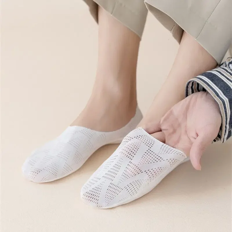 Men's Socks Can Be Cut Summer Thin Mesh Shallow Mouth Ship's Socks Solid Color Ultra-Short Invisible Anti-Slip Leisure Stockings
Men's Socks Can Be Cut Summer Thin Mesh Shallow Mouth Ship's Socks Solid Color Ultra-Short Invisible Anti-Slip Leisure Stockings