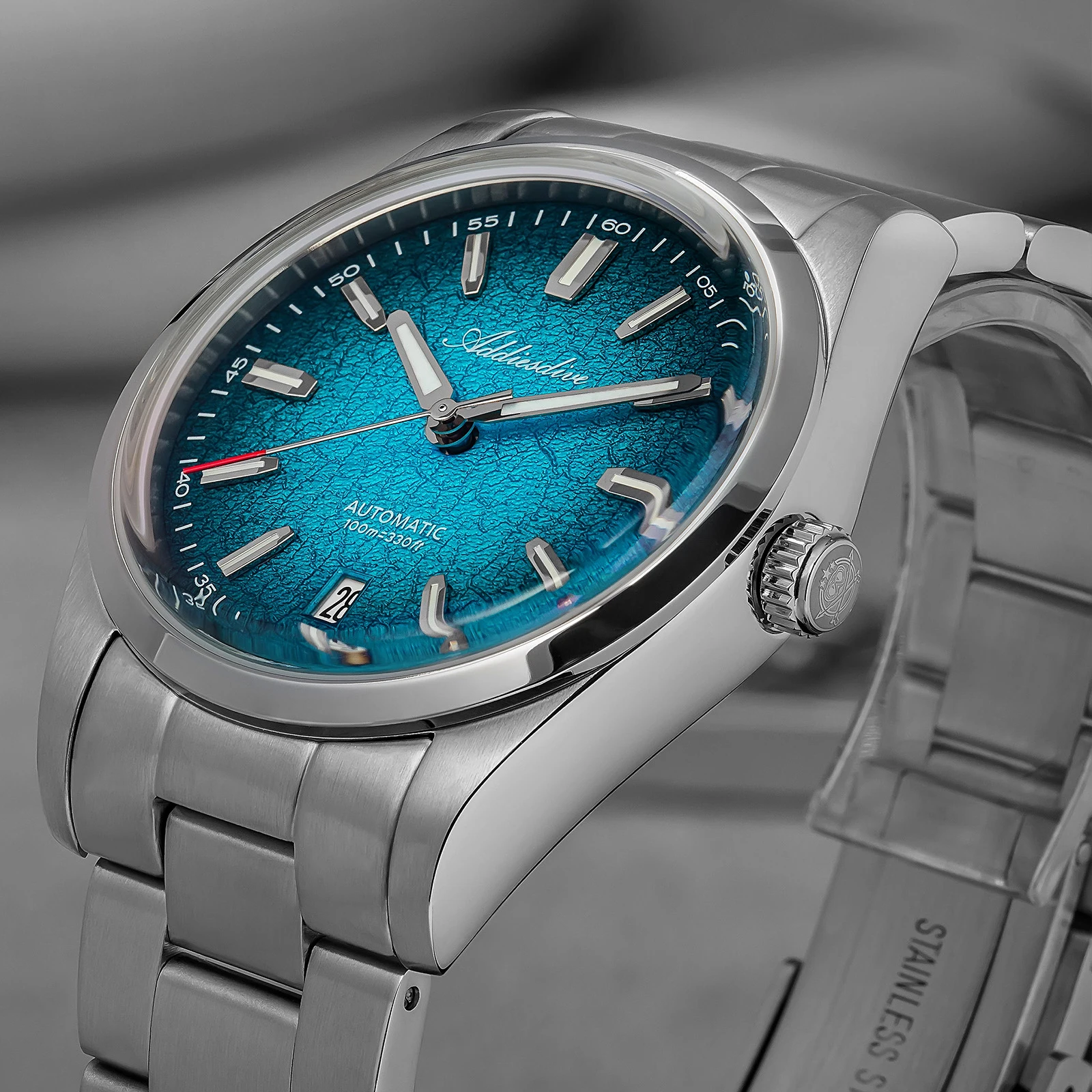 ADDIESDIVE 39mm Dress Stainless Steel Automatic Watch Japan 8215 Bubble Mirror Glass Mechanical Watches Waterproof reloj hombre
ADDIESDIVE 39mm Dress Stainless Steel Automatic Watch Japan 8215 Bubble Mirror Glass Mechanical Watches Waterproof reloj hombre