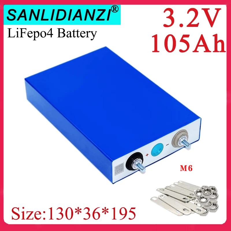 Grade A 3.2V 105Ah LiFePO4 Battery Original Lithium iron DIY 12V 24V Motorcycle Electric Car Solar Inverter Boat Batteries
Grade A 3.2V 105Ah LiFePO4 Battery Original Lithium iron DIY 12V 24V Motorcycle Electric Car Solar Inverter Boat Batteries