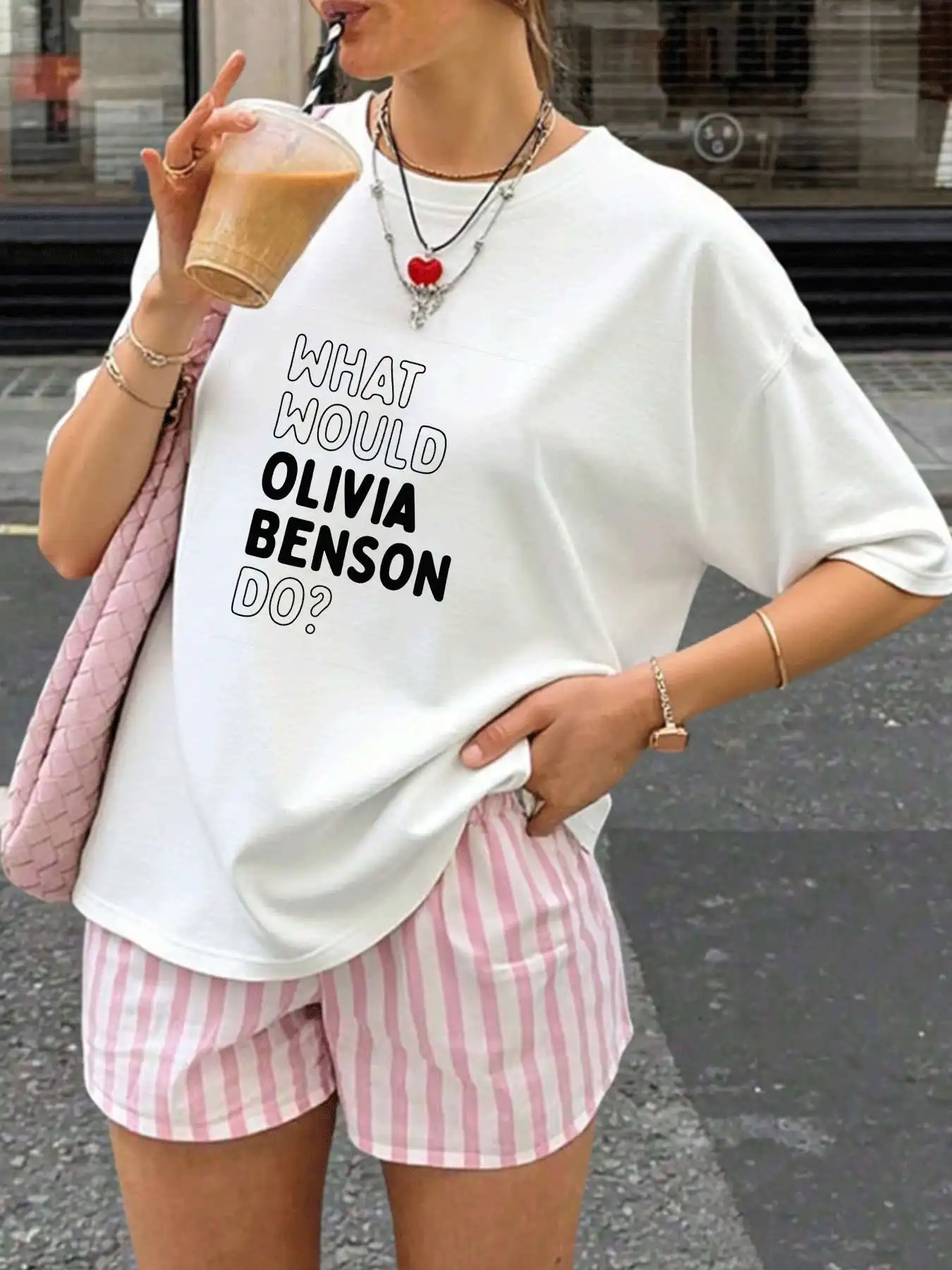 【WY1316791】Alphabet Plus size women's round neck short sleeve T-shirt with elastic half sleeves and trendy prints
【WY1316791】Alphabet Plus size women's round neck short sleeve T-shirt with elastic half sleeves and trendy prints