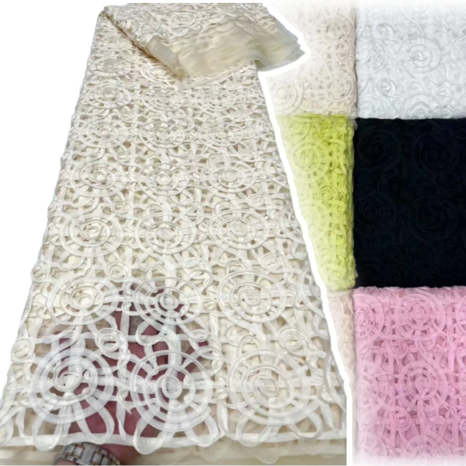 Black African Lace Fabric New High Quality 5 Yards Embroidered French Mesh Tulle Lace for Luxury Wedding Party Dresses AH1374
Black African Lace Fabric New High Quality 5 Yards Embroidered French Mesh Tulle Lace for Luxury Wedding Party Dresses AH1374