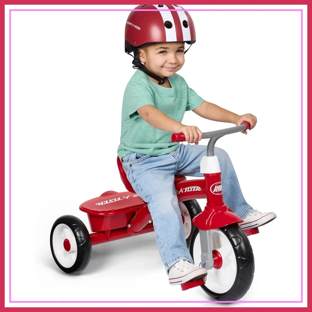 Adjustable Steel Tricycle for Ages 2.5-5, Quiet Ride, Storage Bin, Comfort Handlebars, Easy Carry
Adjustable Steel Tricycle for Ages 2.5-5, Quiet Ride, Storage Bin, Comfort Handlebars, Easy Carry