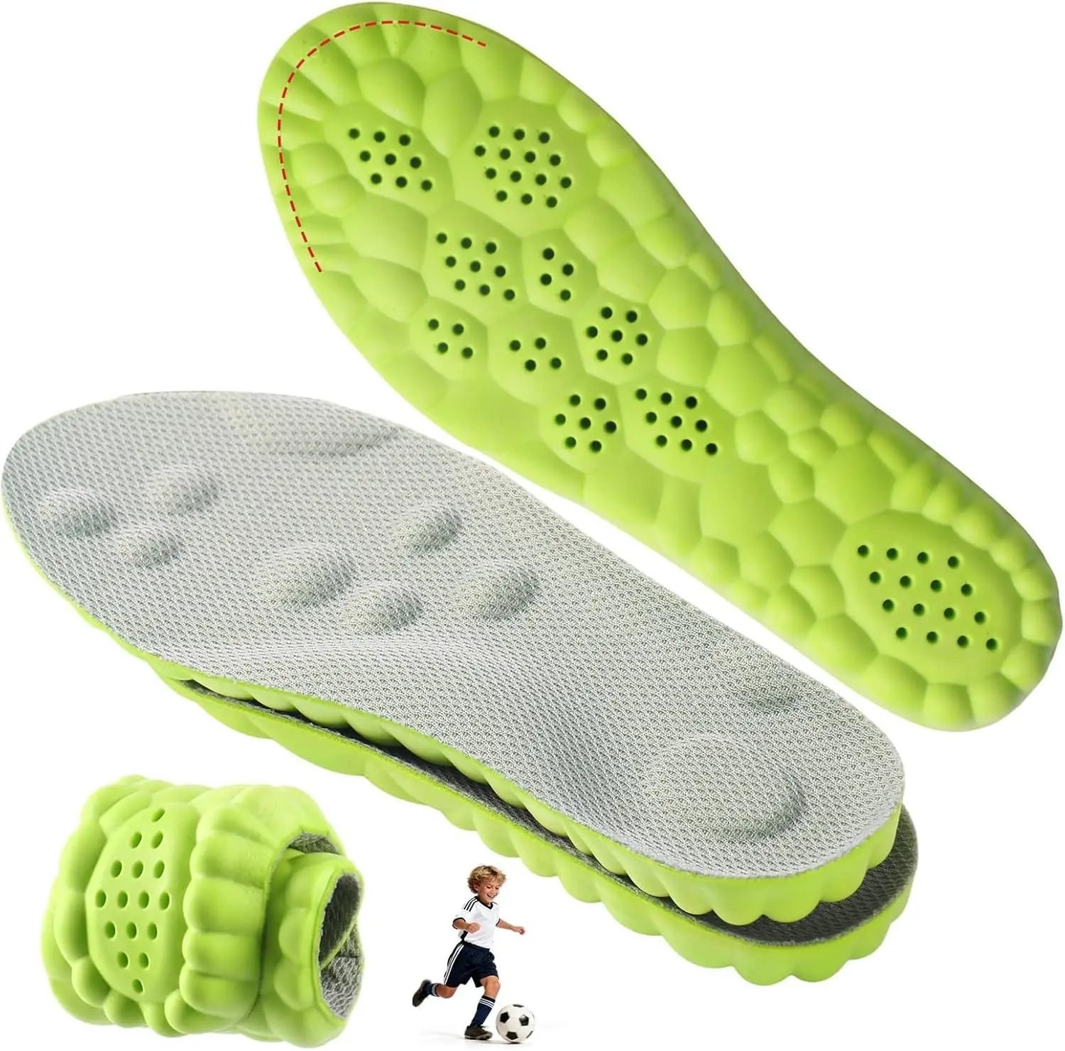 Memory Foam Insoles for Kids & Youth - Trim-to-Fit Arch Support, Shock Absorption, Breathable - US Youth 5Y-6Y
Memory Foam Insoles for Kids & Youth - Trim-to-Fit Arch Support, Shock Absorption, Breathable - US Youth 5Y-6Y