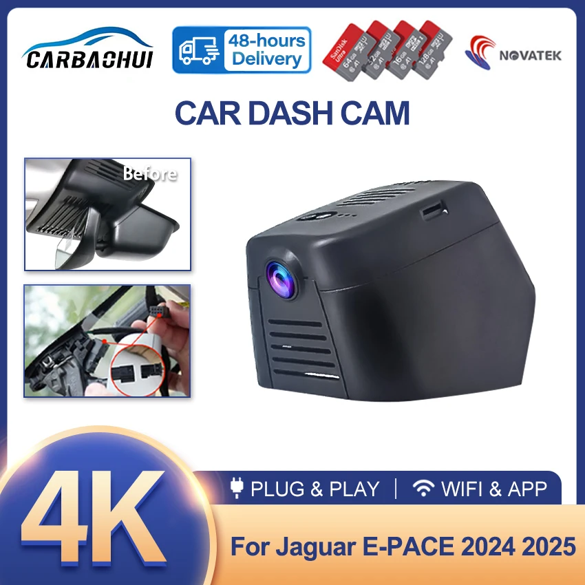 Dash Cam 4K for Jaguar E-PACE 2024 2025, OEM-Style Easy Install Car DVR Dashcam Camera Video Recorder with Night Vision
Dash Cam 4K for Jaguar E-PACE 2024 2025, OEM-Style Easy Install Car DVR Dashcam Camera Video Recorder with Night Vision