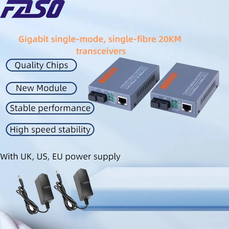 10/100Base Fiber Media Converter Ethernet RJ45 Single-Mode Single-Fiber Fiber Transceiver 25KM SC Port External Power Supply 
10/100Base Fiber Media Converter Ethernet RJ45 Single-Mode Single-Fiber Fiber Transceiver 25KM SC Port External Power Supply