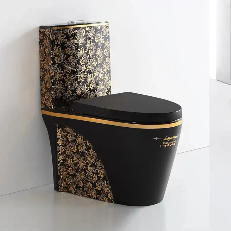 Modern Royal Vintage One-Piece Bathroom Toilet Ceramic WC with Gold Black Finish Dual-Flush S-Trap Drainage for Middle East Use
Modern Royal Vintage One-Piece Bathroom Toilet Ceramic WC with Gold Black Finish Dual-Flush S-Trap Drainage for Middle East Use
