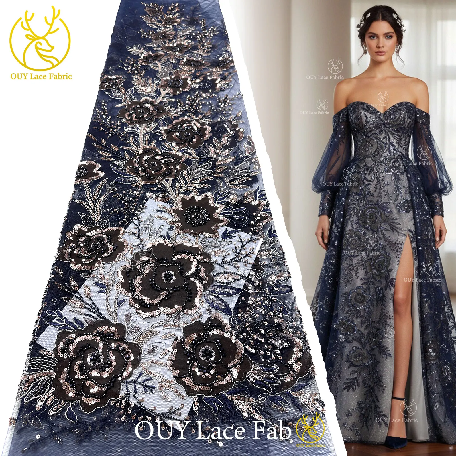 2026 Nigerian Velvet Laser Embroidery Lace Fabric Fashion African Beaded Sequins Lace Fabric For Wedding Evening Dress Sewing
2026 Nigerian Velvet Laser Embroidery Lace Fabric Fashion African Beaded Sequins Lace Fabric For Wedding Evening Dress Sewing